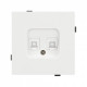 Розетка двойная Ethernet RJ-45 и со шторками, без рамки Arlight SCT-TENDO 054598