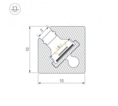 Короб накладной угловой внутренний Arlight SL-KANT 055325