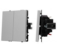 Выключатель двухклавишный без рамки Arlight SWT-NOBE 059420