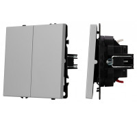Выключатель проходной двухклавишный без рамки Arlight SWT-NOBE 059423