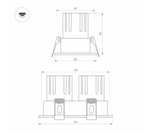 Встраиваемый светильник Arlight MS-FLOW 060934