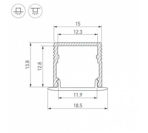 Профиль накладной Arlight SL-MINI 061611