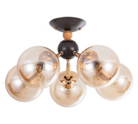 Люстра на штанге Arte Lamp Boston 5 ламп A4485PL-5BK