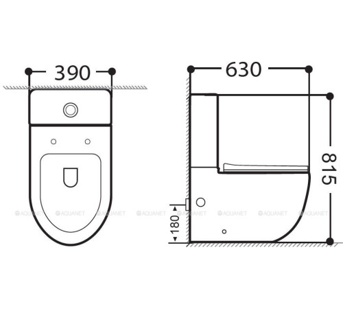 Унитаз напольный Aquanet Cetus 2.0 C1