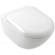 Унитаз подвесной Villeroy & Boch Antao 370x560 мм CeramicPlus Альпийский белый 4674T0R1