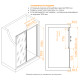 Душевая дверь RGW Classic CL-13B 1500x1850 мм черный матовое стекло 06091315-44
