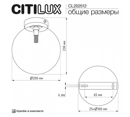 Накладной светильник Citilux ORTON CL202512