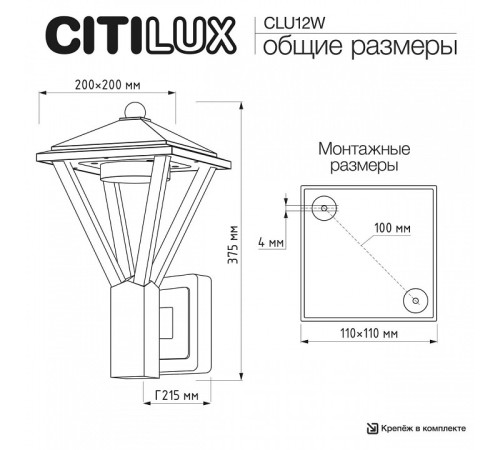 Светильник на штанге Citilux GENOX CLU12W