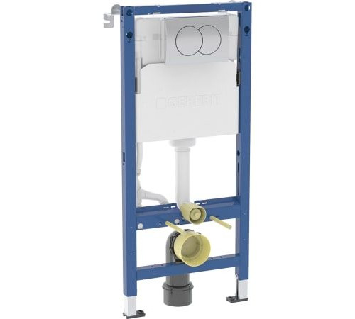 Инсталляция для подвесного унитаза Geberit Duofix Delta 112 см с клавишей Delta01 хром 458.149.21.2