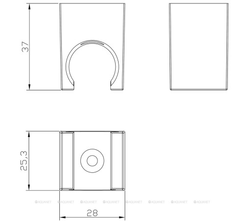 Держатель для лейки Aquanet AF000-031B черный матовый