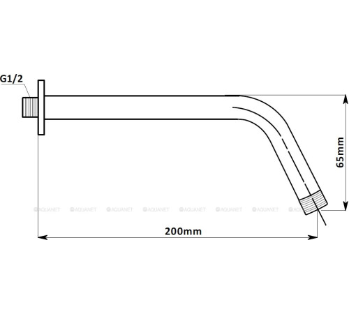 Держатель верхнего душа Aquanet Passion настенный 200 мм хром AF301-92