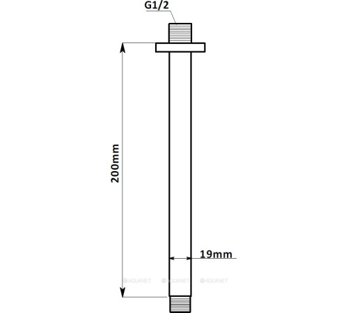 Держатель верхнего душа Aquanet Passion потолочный 200 мм хром AF301-93