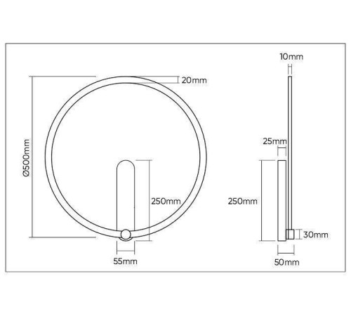 Накладной светильник Denkirs ROUND DK5035-BK