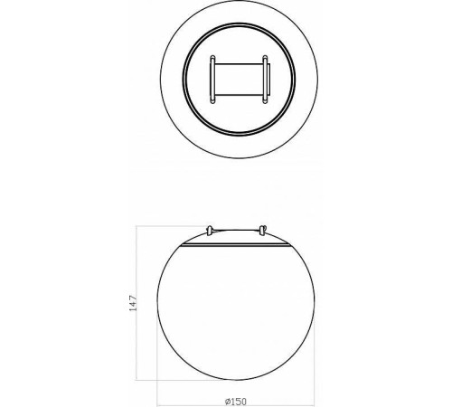 Накладной светильник Denkirs BELTY ORB DK5550-BK