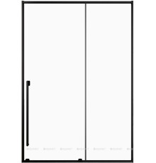 Душевая дверь раздвижная Allen Brau FANTASY 2.0 1400 мм стекло прозрачное черный матовый 3.11008.31