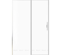 Душевая дверь Allen Brau Priority 1400 мм стекло Optiwhite брашированный алюминий 3.31035.BA