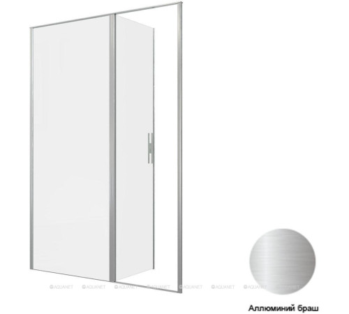 Душевая дверь Allen Brau Priority 1400 мм стекло Optiwhite брашированный алюминий 3.31035.BA