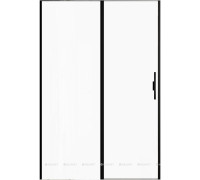 Душевая дверь Allen Brau Priority 1400 мм стекло Optiwhite черный брашированный алюминий 3.31036.BBA