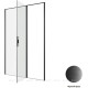 Душевая дверь Allen Brau Priority 1400 мм стекло Optiwhite черный брашированный алюминий 3.31036.BBA