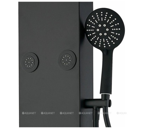 Душевая панель Aquanet Galaxy Black с изливом и верхним душем AP40-05