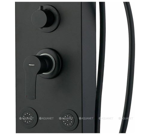 Душевая панель Aquanet Galaxy Black с изливом и верхним душем AP40-05