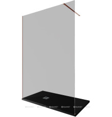 Душевая перегородка Allen Brau INFINITY 1 Walk-in 1400 мм тонир. медь браш 3.21030.60.T
