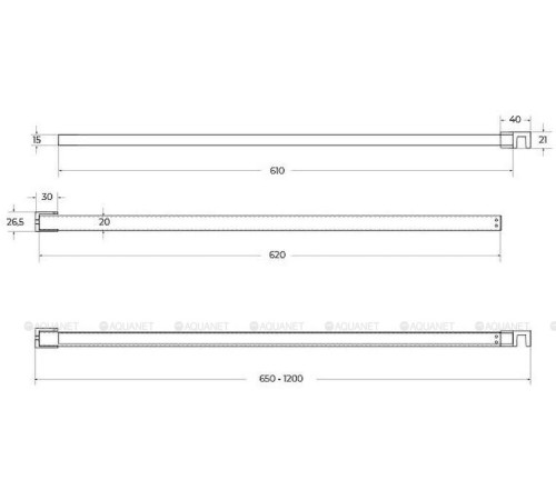 Душевая перегородка BelBagno Kraft 700x1950 мм черный матовый KRAFT-L-1-70-C-NERO