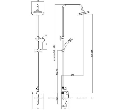 Душевая система Orange OneLife со смесителем для ванны и душа хром P01-911cr