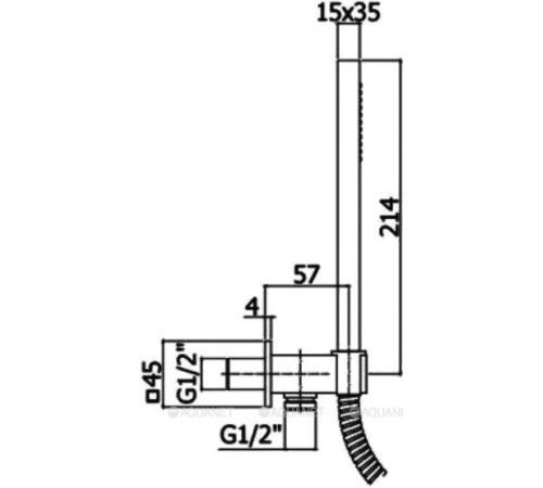 Гигиеническая лейка с держателем и шлангом Paffoni Tweet Round белый матовый ZDUP115BO