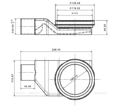 Душевой лоток Bettoserb Net Line 650 мм 13702517