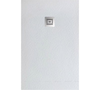 Душевой поддон BelBagno Uno 100x80 см из искусственного мрамора с сифоном TRAY-MR-UNO-AH-100/80-35-W-CR
