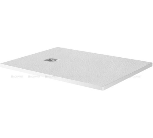 Душевой поддон BelBagno Uno 100x80 см из искусственного мрамора с сифоном TRAY-MR-UNO-AH-100/80-35-W-CR