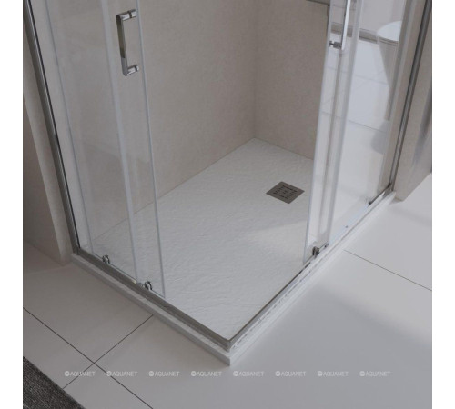 Душевой поддон BelBagno Uno 100x80 см из искусственного мрамора с сифоном TRAY-MR-UNO-AH-100/80-35-W-CR