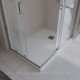 Душевой поддон BelBagno Uno 100x80 см из искусственного мрамора с сифоном TRAY-MR-UNO-AH-100/80-35-W-CR