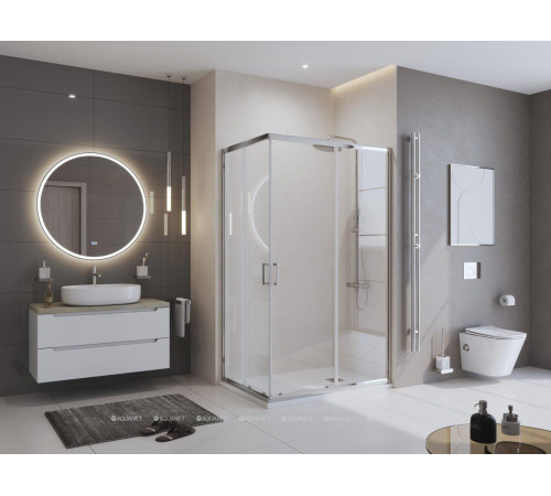 Душевой поддон BelBagno Uno 100x80 см из искусственного мрамора с сифоном TRAY-MR-UNO-AH-100/80-35-W-CR