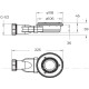 Душевой поддон BelBagno Uno 100x80 см из искусственного мрамора с сифоном TRAY-MR-UNO-AH-100/80-35-W-CR