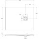 Душевой поддон BelBagno Uno 100x80 см из искусственного мрамора с сифоном TRAY-MR-UNO-AH-100/80-35-W-CR
