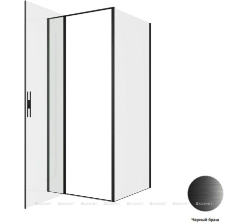 Душевое ограждение Allen Brau Priority 900х900 мм 8 мм черный браш 3.31027.BBA/3.31045.BBA