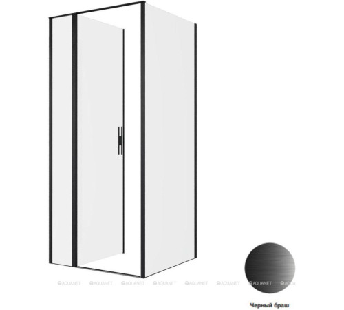 Душевое ограждение Allen Brau Priority 900х900 мм 8 мм черный браш 3.31027.BBA/3.31045.BBA