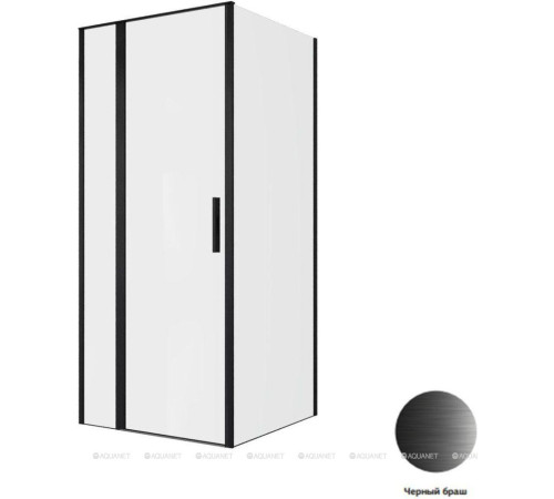 Душевое ограждение Allen Brau Priority 900х900 мм 8 мм черный браш 3.31027.BBA/3.31045.BBA