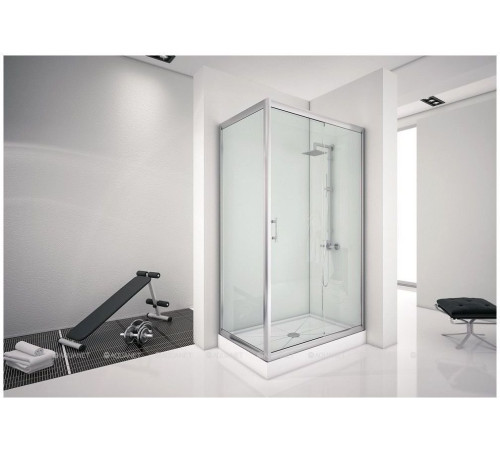 Душевой уголок Aquanet Alfa 800х1500х2000 мм стекло прозрачное хром NAA1131