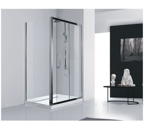 Душевое ограждение Aquanet DELTA 800х1400х2000 мм нержавеющая сталь стекло прозрачное 8 мм NPE1131