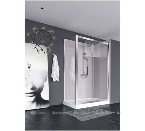 Душевое ограждение Aquanet DELTA 800х1400х2000 мм нержавеющая сталь стекло прозрачное 8 мм NPE1131
