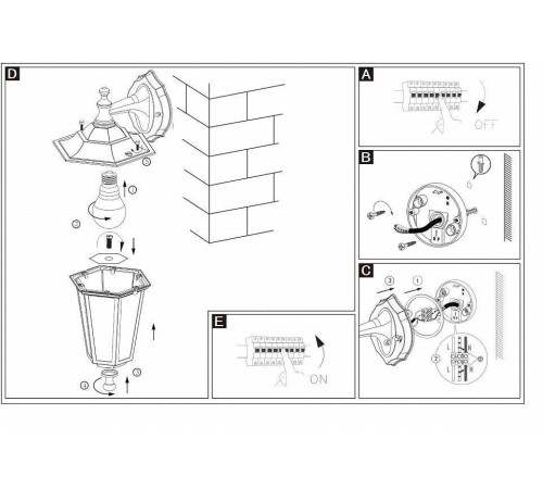 Светильник на штанге Eglo ПРОМО Laterna 4 22467