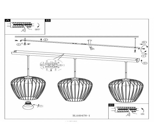 Подвесной светильник Eglo ПРОМО Newtown 49478