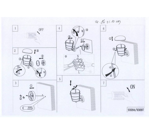 Светильник на штанге Eglo ПРОМО Aloria 93097