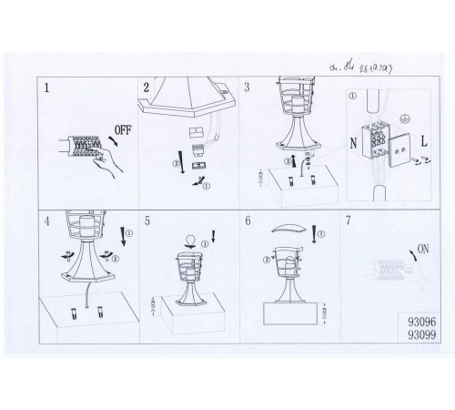 Наземный низкий светильник Eglo ПРОМО Aloria 93099