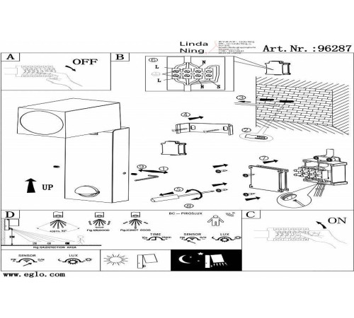 Светильник на штанге Eglo ПРОМО Sakeda 96287