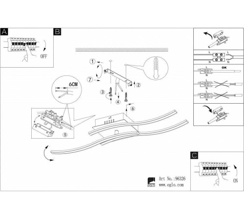 Накладной светильник Eglo ПРОМО Valmora 96326
