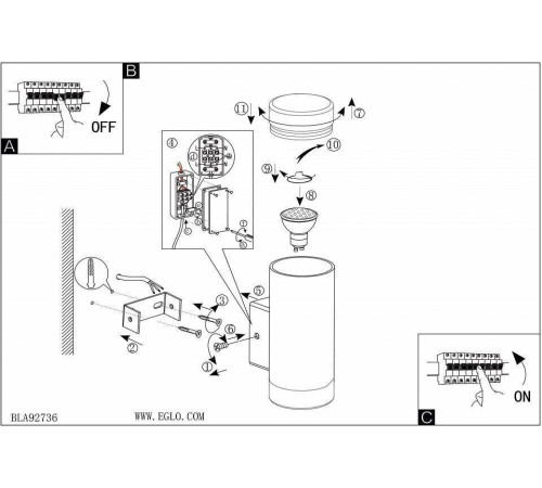 Светильник на штанге Eglo ПРОМО Riga-LED 96505